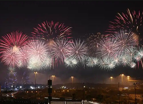 汉川市焰火晚会